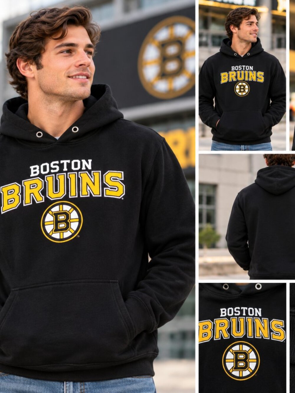 Boston Bruins ’47 Brand Pullover Hoodie – Men’s Large
